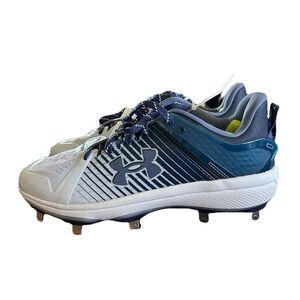 Under Armour Men's Yard Low Turf Baseball Shoe, Royal White & Blue New